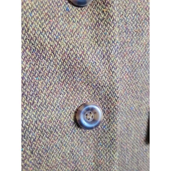 Bogner Blazer Womens Size 8 Brown Shoulder Pads Wool Blend Button Up Coat Jacket - Picture 5 of 13